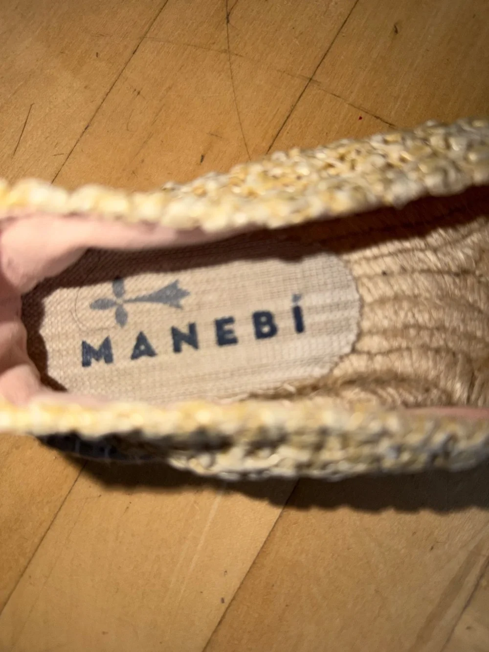 MANEBI Rafia woven double sole espadrille, 36 (7)  GD1294
